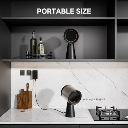 Desktop Range Hood 3-Speed Turbo Ventilation No Installation Required - AMZCHEF Portable for Home Cooking, Dining and Outdoor Meals