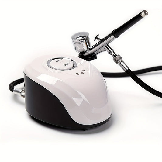 Airbrush Kit with Mini Air Compressor Dual-Action Gravity Feed 0.3mm - Portable Makeup Foundation Nail Art Cake Decorating Body Art Painting Craft Airbrush Gun Set for Beginners & Artists