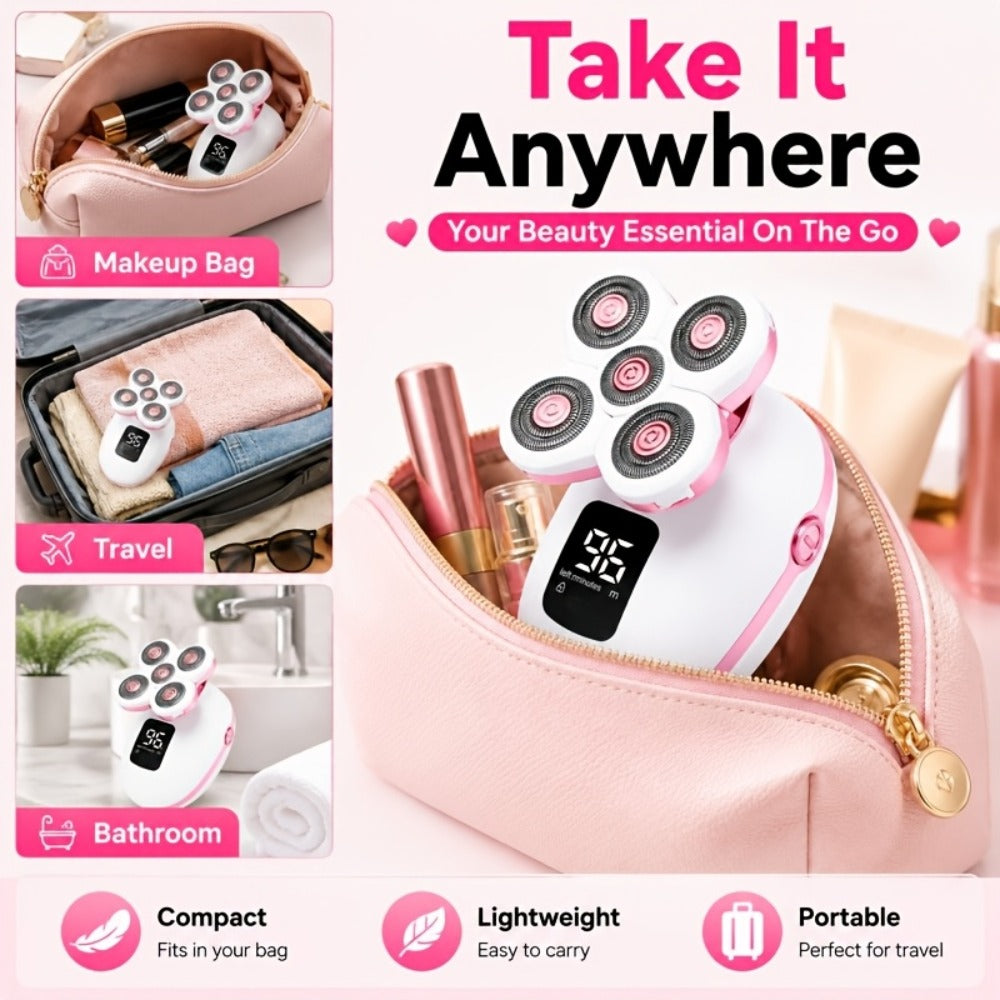 Electric Shaver IPX6 Floating Rotary Head with Type-C Charging, LED Display and Five Listed Set or Head Options