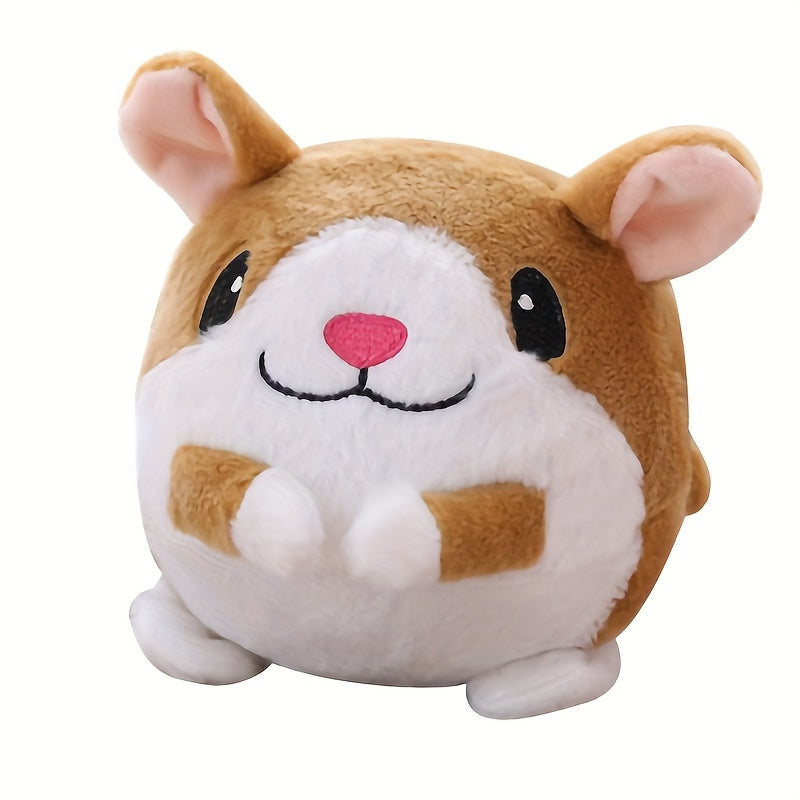 Dog Toy USB-Rechargeable Bouncing Character Ball with Recording and Music Modes in Five Styles