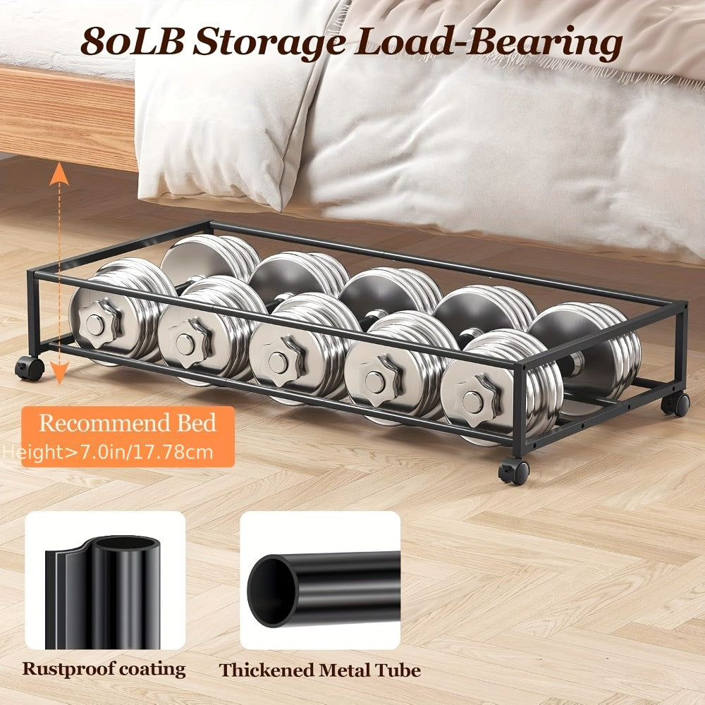 Under Bed Storage Box with Wheels 2 Pack – Sliding Drawer Organizer for Clothes, Shoes, Blankets, Books & Bedding