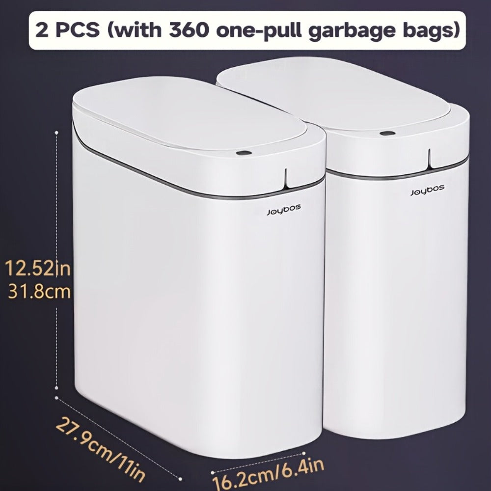 Sensor Trash Can Self-Emptying 3.8 Gallon with Drawstring Bags - Hands Free Infrared Smart for Home Cooking, Dining and Outdoor Meals