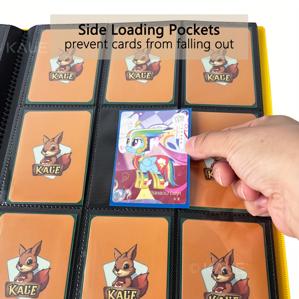360-Pocket Side-Loading Trading Card Binder with 20 Double-Sided Pages in Seven Cover Colors for Adult Collectors