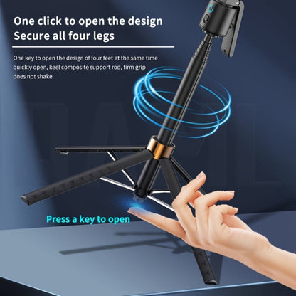 Aluminum Alloy Auto Tracking Phone Tripod with 360° Face Recognition 1200mAh Rechargeable Battery & Wireless Remote – Extendable Selfie Stick Stand for iPhone Android Live Streaming Vlog Travel