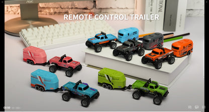 Mini Remote Control Pickup Truck with Detachable Trailer, Five Color Options and Spring Suspension