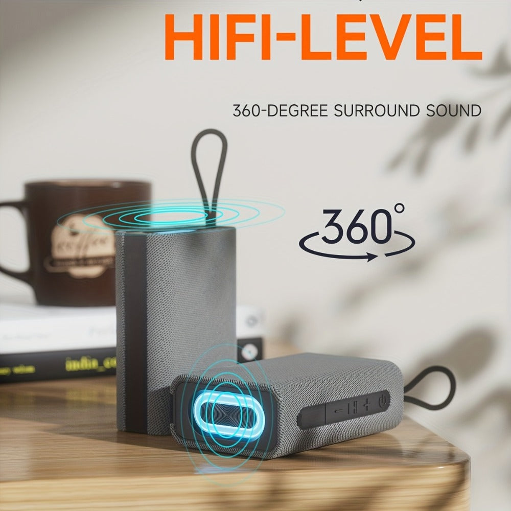 Portable Bluetooth Speaker PEICHENG Compact Stereo Model with USB-C, Button Controls and Four Colors