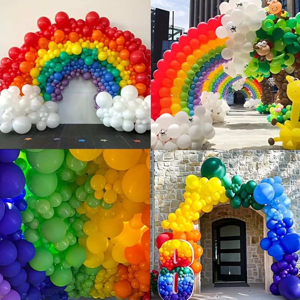 Party Decorations 422-Piece Rainbow Balloon Arch Kit with Four Balloon Sizes and Garland Accessories