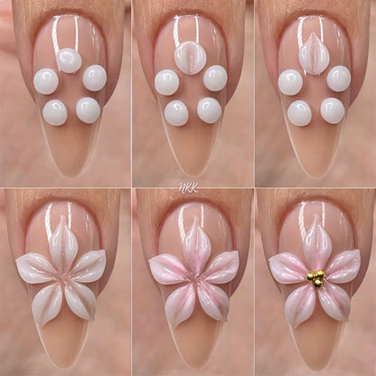 3D Sculpting Builder Gel Kit with Carving Pen — Clear & White Nail Extension Gel for Floral Nail Art, Acrylic Extensions & DIY Salon Manicure, Professional Nail Modeling Gel Set 2pcs or 3pcs for Women