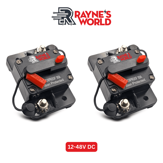 DC Circuit Breaker 40-300 Amp 12V-48V Waterproof Manual Reset – 2 Pack for Car Audio, Solar, Marine, ATV & RV Systems