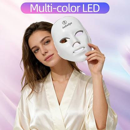 LED Facial Beauty Device 7-Color Light Therapy Portable At-Home Skincare Tool — USB Rechargeable Skin Rejuvenation Anti-Aging Face Care Gift for Women