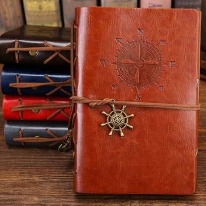 Retro Spiral Notebook 2 Pack - Vintage Pirate Anchor Design Diary Journal | Traveler Notepad Gift for Christmas, Birthday, Graduation