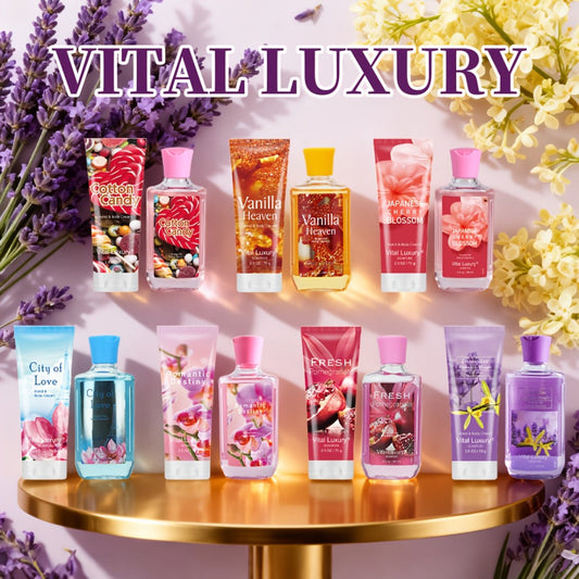 Bath & Body Gift Set 2-Piece Bath Salt Shower Gel & Body Lotion — Home Spa 5 Fragrances Travel Size 88ml+70g | Scented Moisturizing Set for Women & Men | Birthday Christmas Holiday Gift