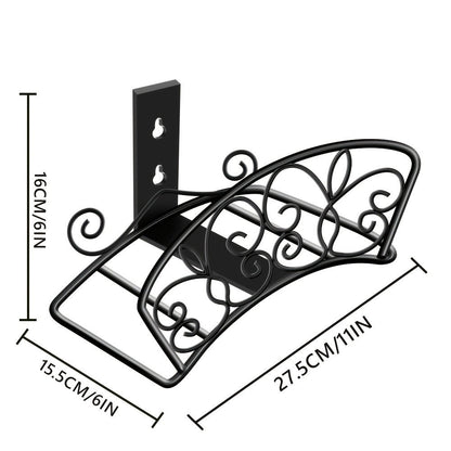 11 x 6-Inch Wall-Mounted Garden Hose Holder in Little Bird or Butterfly Decorative Designs