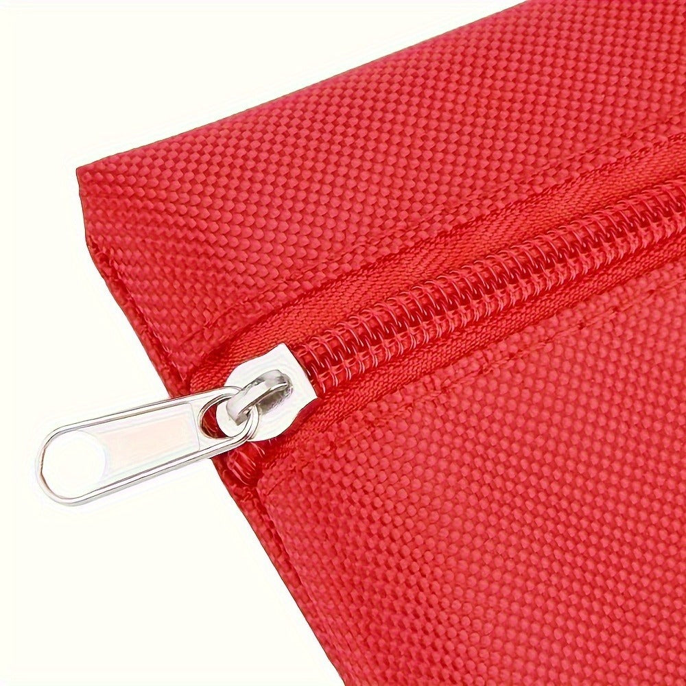 Sixteen Empty Red First Aid Storage Pouches with Full-Open Zippers, White Cross Print and 20 x 14 cm Size