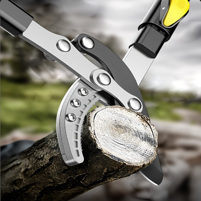 Telescoping Pruning Shears with Long Stretchable Handle - Bypass Lopper for Thick Branches & Daily Tree Pruning, Retractable Garden Scissors for Easy Overhead Cutting