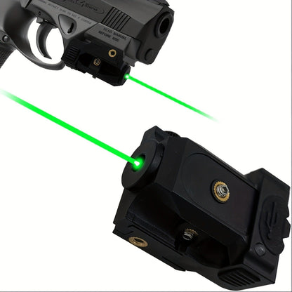 Compact Green Laser Sight Magnetic USB Charging Ambidextrous Low Profile 20mm Picatinny Rail for Handgun Pistol Airgun 150-300m Range PA66 Nylon