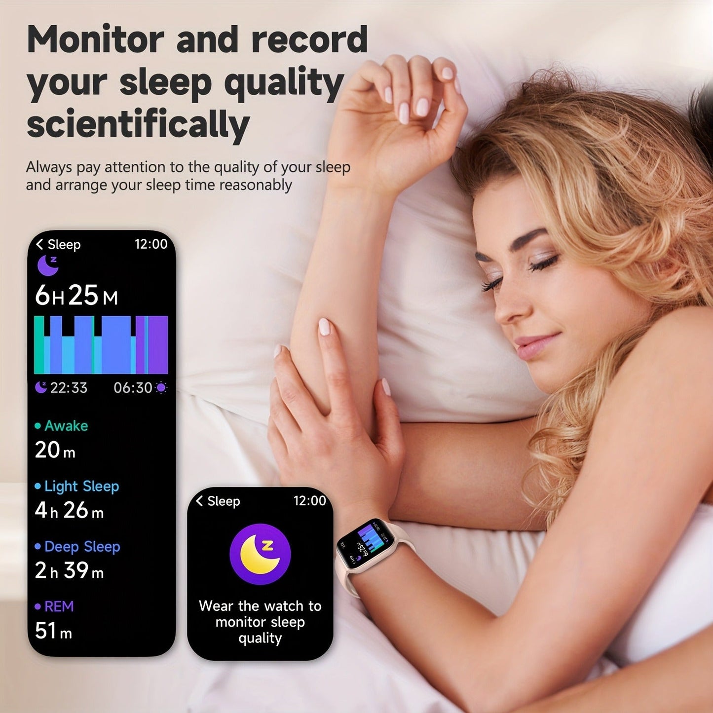 Smart Watch 1.95-Inch TFT Display with Custom Photo Faces, Calling and Three Band Color Options