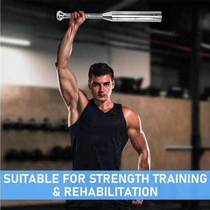 Fitness Equipment Adjustable Steel Club Set in Six Weights from 6.5 to 17.5 lb with Knurled Handles