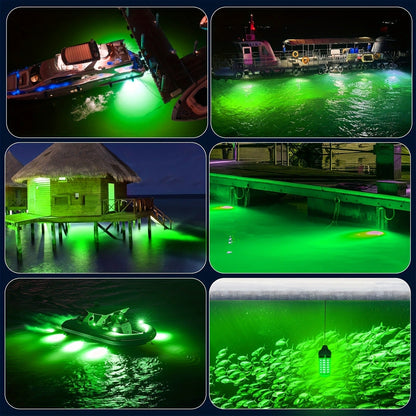 108-LED Underwater Fishing Light with USB Connector, 16.4-Foot Cable and Green or White Options