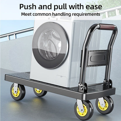 Folding Flat Cart Heavy Duty 660-800 lbs Capacity Silent Swivel Wheels Moving Hand Truck