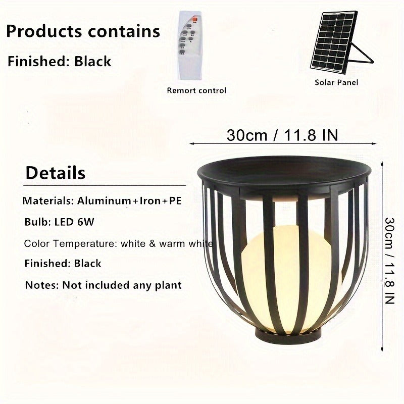 Solar Outdoor Table Lamp & Floor Lamp - Waterproof Garden Light for Villa, Park, Courtyard, Patio Decor, Solar Charging LED Landscape Lighting