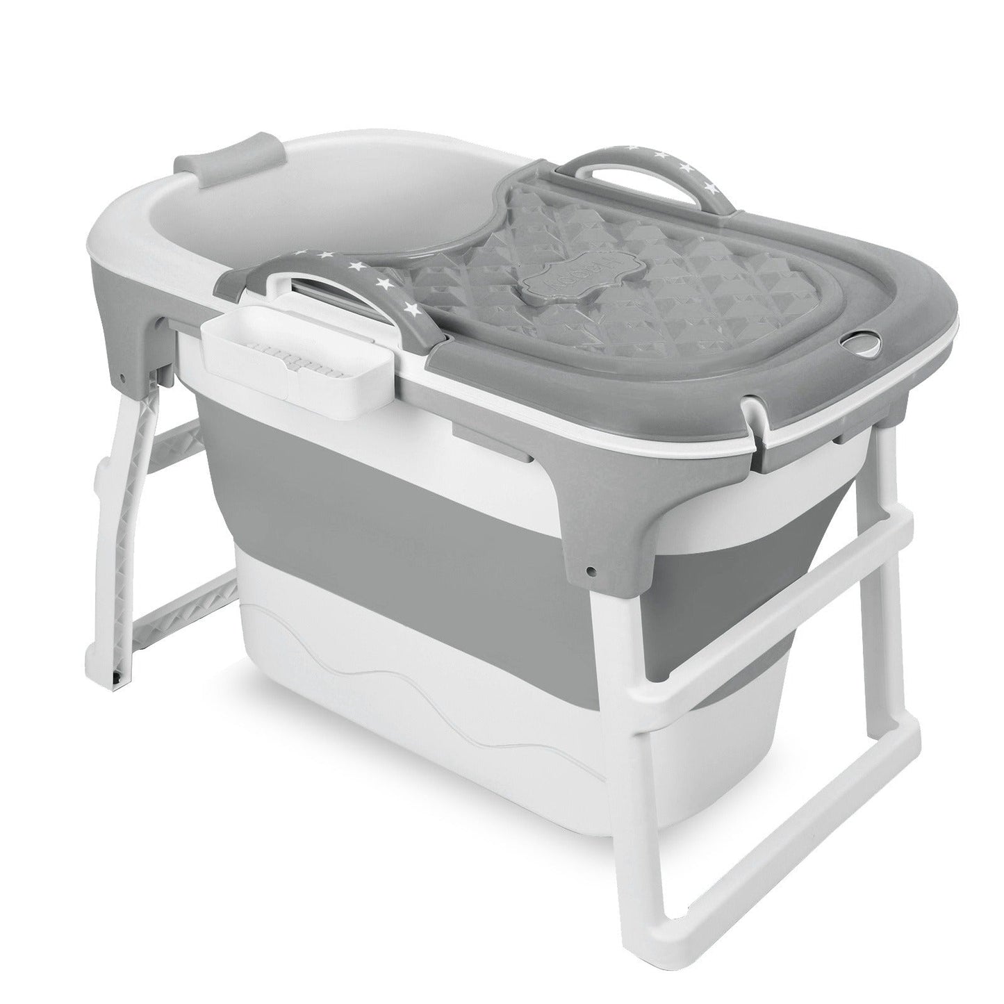 Portable Bathtub for Adults with Insulation Cover & Drainage Pipe – Foldable Hot Tub for Indoor Outdoor Sauna
