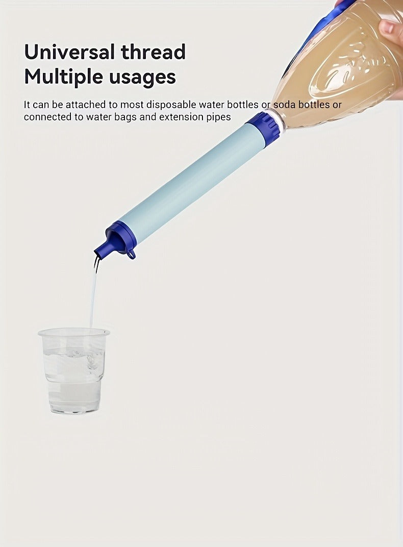 Portable Water Filter Straw for Outdoor Survival – Lightweight ABS Filtration Bottle for Hiking, Camping, Trekking & Emergency Use, Filters Springs, Streams, Lakes & Tap Water – 2 or 4 Pack