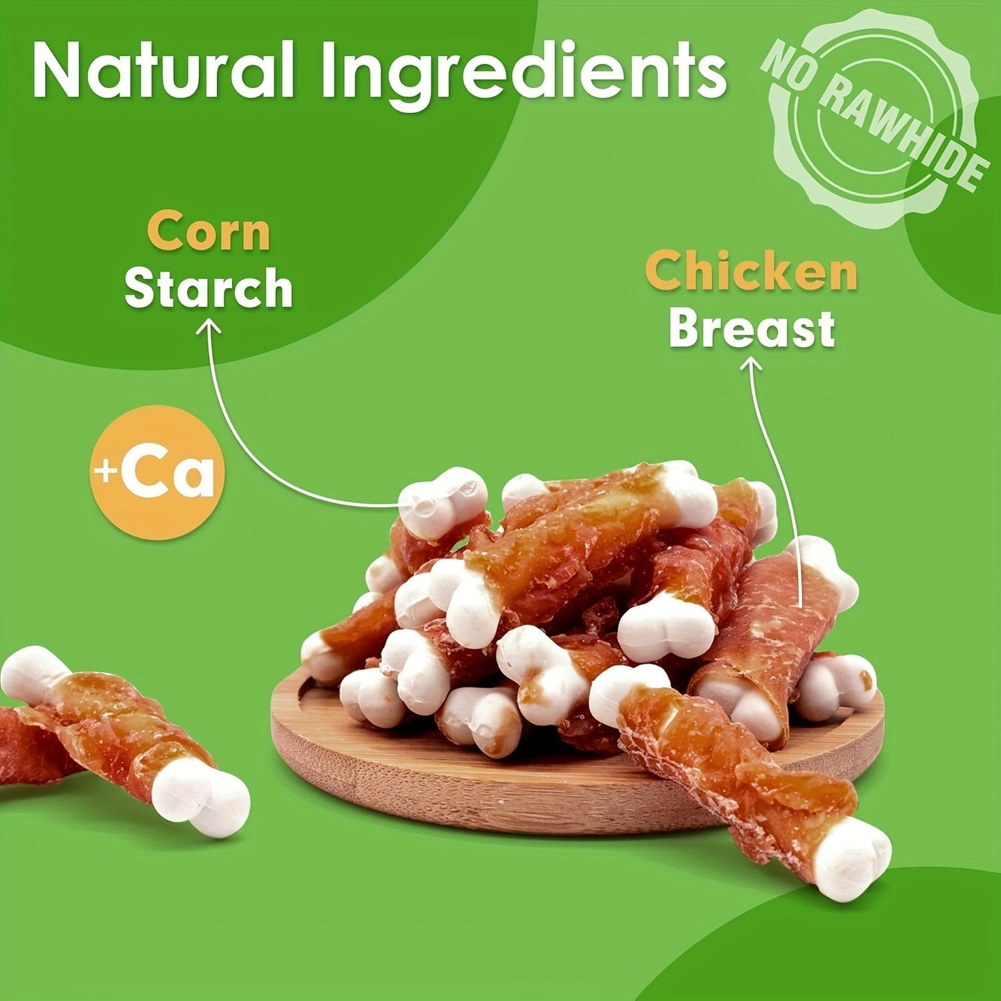 Dog Treats Duck-Wrapped Chew Pieces or Dried Chicken Breast in Two 203g Flavor Options for Dog Reward Use