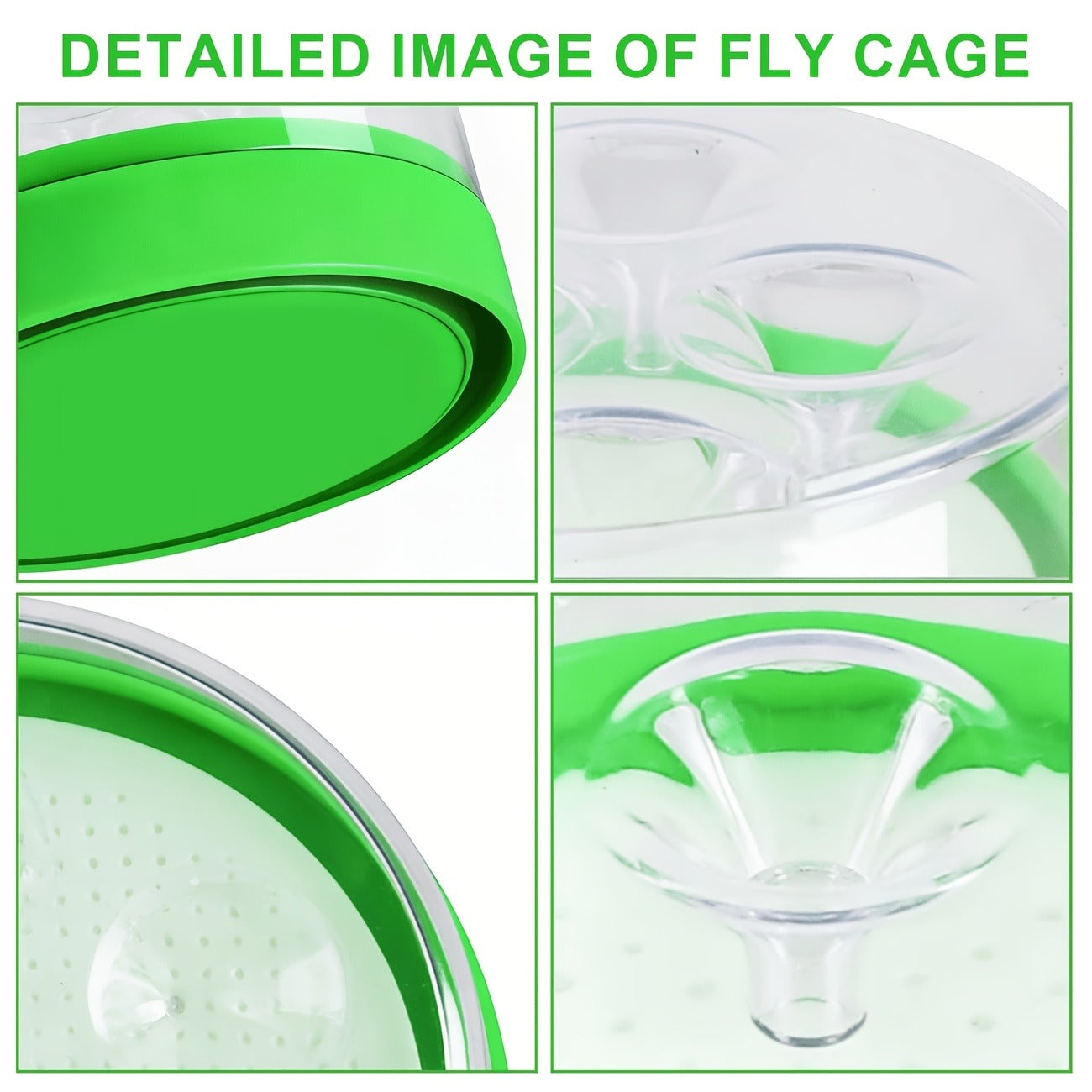Flying Insect Trap 2 Pack - Non-Toxic Reusable Bug Catcher with 7 Holes, No Electricity, Safe for Home & Garden