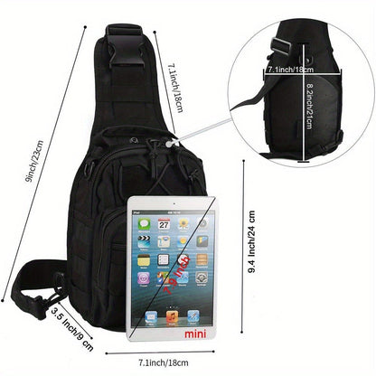 Single- or Two-Bag Tactical Sling Pack with Multi-Pocket Crossbody Design in Black, Green or Brown