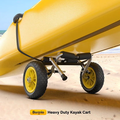 Kayak Cart Trolley Carrier Dolly – Canoe Paddle Board Boat Transport with 10-Inch Solid Wheels