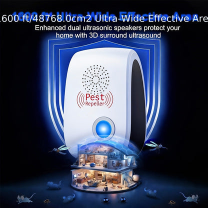 Ultrasonic Pest Repeller Plug-In 2025 Upgrade, Electronic Indoor Pest Control for Cockroaches, Mice