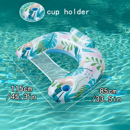 Pool Float Noodle Sling Chair Three-Pack with Mesh Center, Inflatable Side Bolsters and Cup Holder