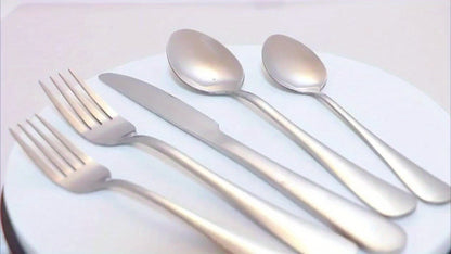 Large Flatware Set with 60-, 65- or 84-Piece Silver, Gold or Black Options and Chopstick Configurations