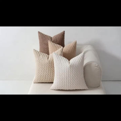 Velvet Throw Pillow Covers 4-Pack 20x20 Inch - Double-Sided Soft Cushion Covers with Zipper Closure, Machine Washable Decorative Pillowcases for Sofa Couch Bed Chair & Modern Home Decor