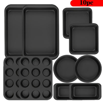 Copper or Black Bakeware Set in 5-, 6- or 10-Piece Options with Cake, Muffin and Loaf Pans