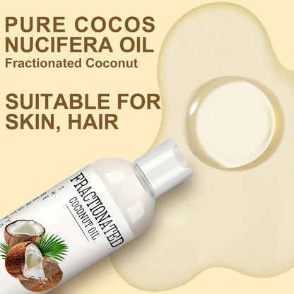 Fractionated Coconut Oil 4-Pack 7.5 fl oz Each, Pure Vegan Carrier Oil for Skin & Hair, Lightweight