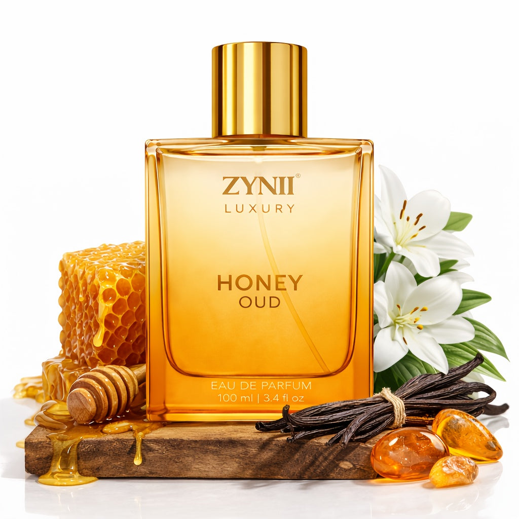 Women's Perfume Honey Oud Amber Collection with Four Floral, Fruit, Citrus and Musk Spray Options