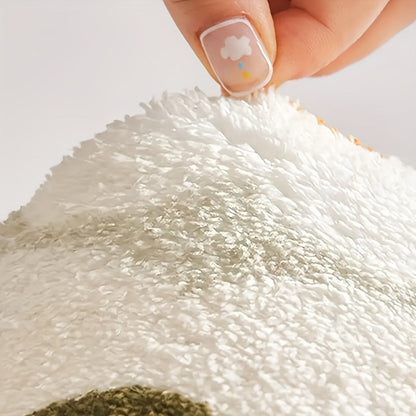 Area Rug Oval Imitation Cashmere Mat in Two Colors and Two Machine-Washable Room Size Options