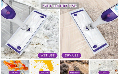 Forty-Piece PowerMop-Style Disposable Refill Pad Pack with Purple Strips and Adhesive Backing