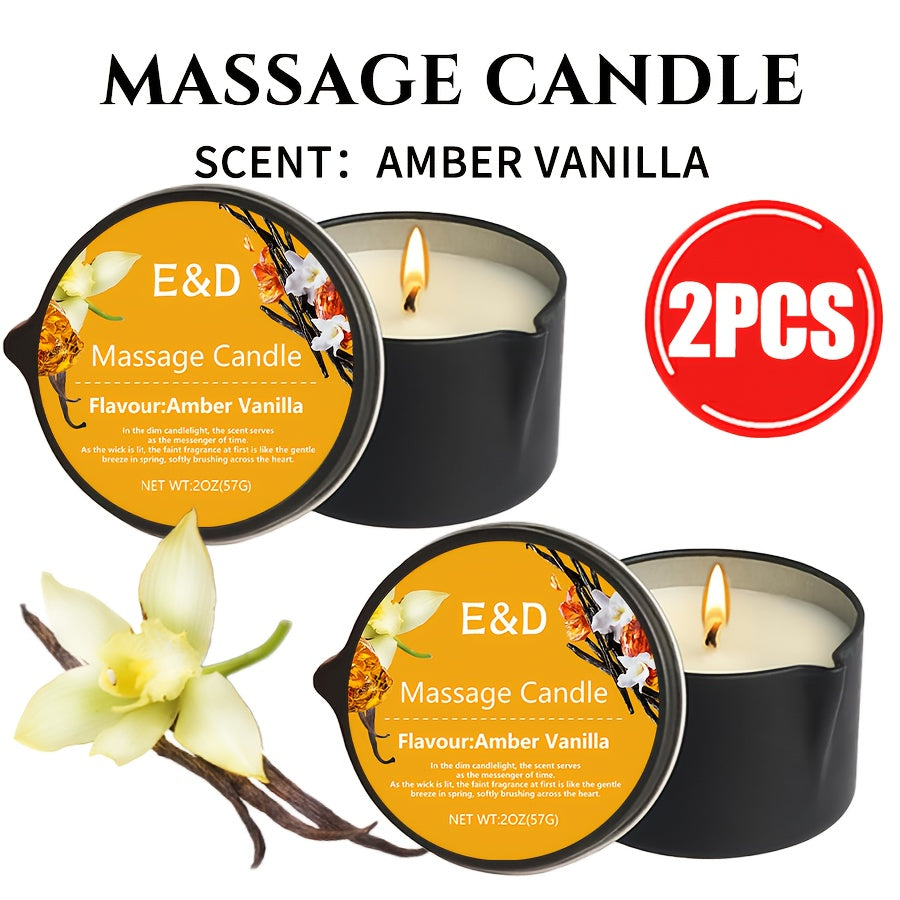 Black-Tin Massage Candle with Scent and Pack-Count Options for Spa, Pedicure and Body-Oil Use