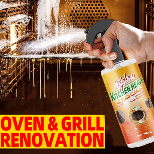 Kitchen Degreaser Spray 100ml (3.38oz), Heavy Duty Oven Cleaner & Grease Remover, Fume-Free Fast-Acting Formula for Stubborn Grease on Ovens, Stovetops, Pots, Pans, Cookware & Metal Surfaces