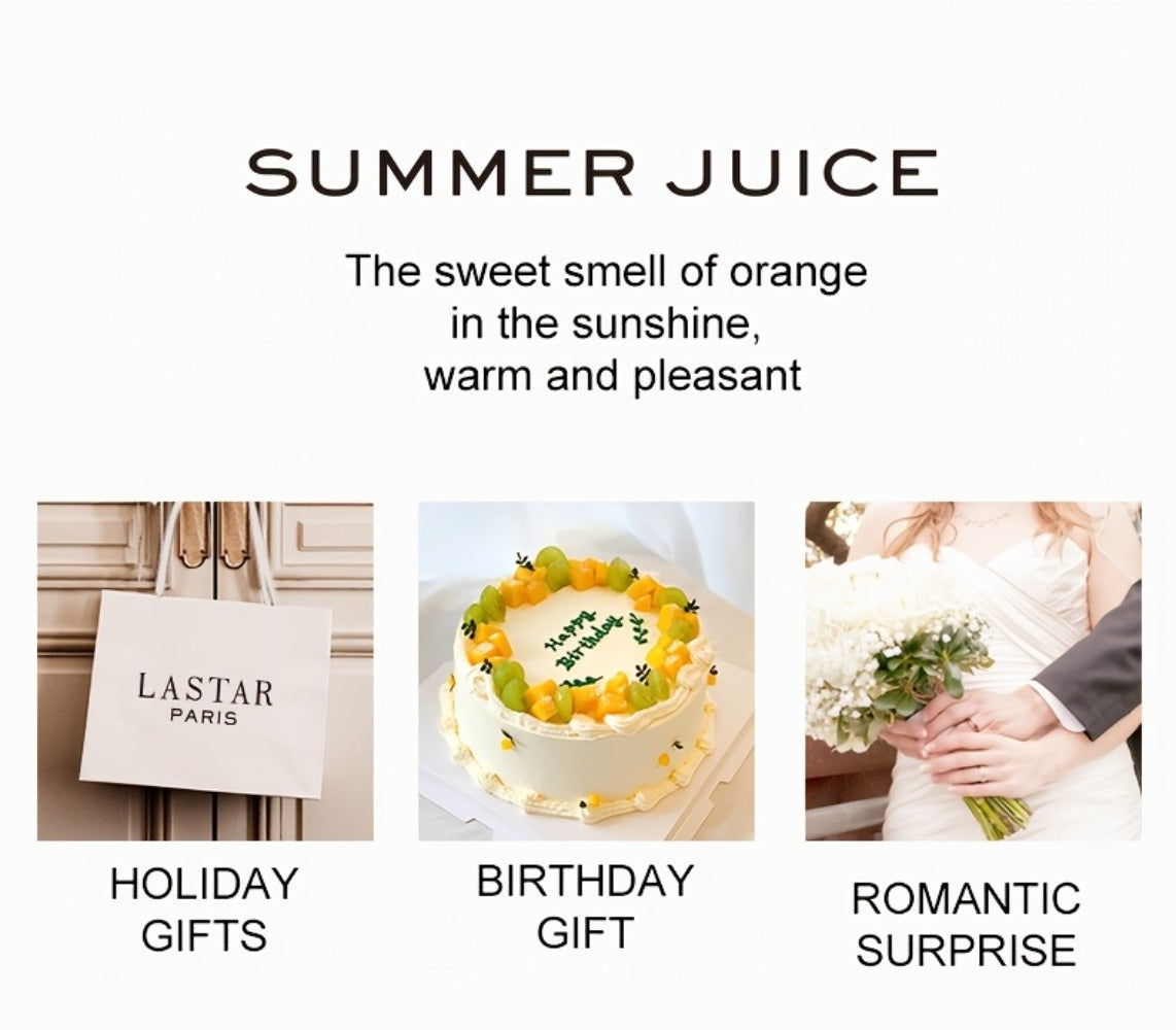 LASTAR Citrus Eau de Parfum Spray with Orange, Jasmine, Geranium, Cedar and Amber Notes in One- or Two-Bottle Sets