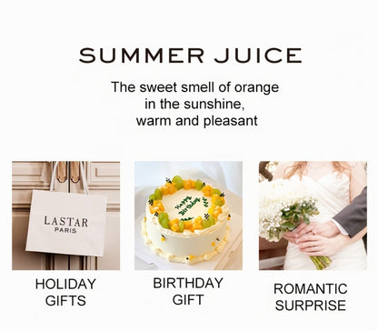 LASTAR Citrus Eau de Parfum Spray with Orange, Jasmine, Geranium, Cedar and Amber Notes in One- or Two-Bottle Sets