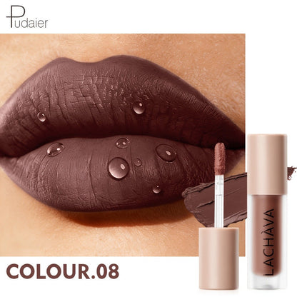 Velvet Matte Liquid Lip Color in Five Coordinated Nude-Tone Shades with 7.4cm Square Tube and Wand