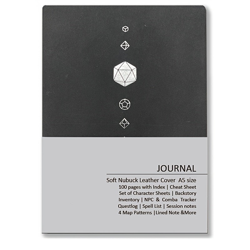 DnD Campaign Journal for D&D 5e & 5R Players — RPG Notebook with Character Sheets, Spell Tracker, Quest Log, NPC Manager & Map Pages, A5 Nubuck 100 Pages, 13 Colors, Dungeon Master Gift
