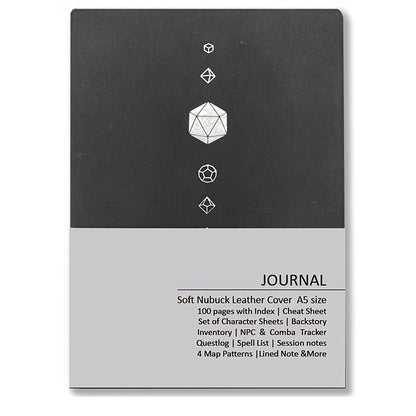 DnD Campaign Journal for D&D 5e & 5R Players — RPG Notebook with Character Sheets, Spell Tracker, Quest Log, NPC Manager & Map Pages, A5 Nubuck 100 Pages, 13 Colors, Dungeon Master Gift