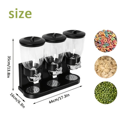 Dry Food Dispenser & Candy Organizer with Spoon Bowl Lid, Countertop Snack Container for Pantry Kitchen 17.5 Oz