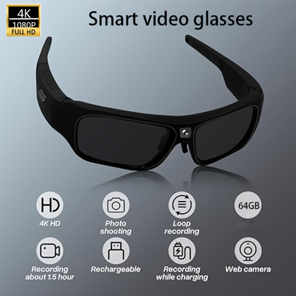 Dark-Lens Camera Glasses with A31, A33 and S36 Frame Models and Optional 64GB Card Bundles