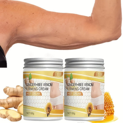 Glycerin Vitamin E Body Firming Cream 2pcs 100g Each Moisturizing Toning Lotion Skin Tightening Elasticity Nourishing Daily Care for Abdomen Arms Legs Back Waist All Skin Types Women